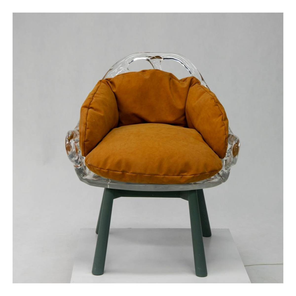 Amber Cushion Crystal Shell Chair